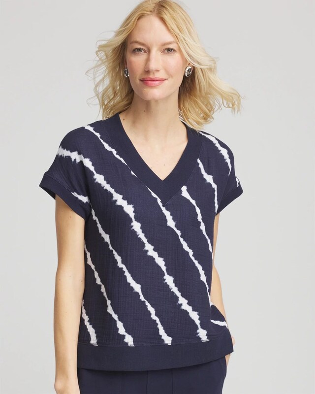Zenergy Tie-Dye Gauze Top